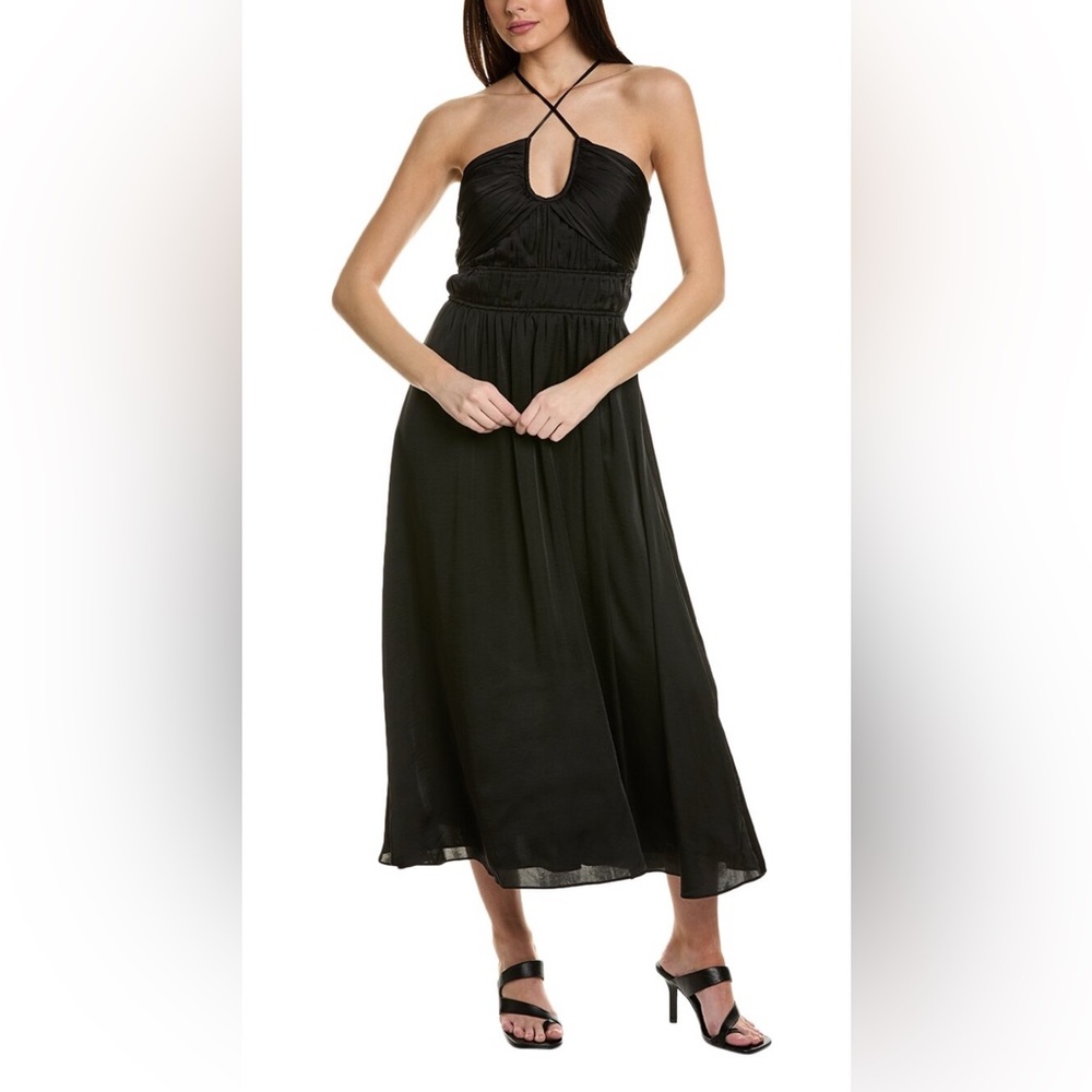 NWT Boden Ruched Bust Satin Maxi Dress